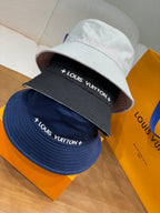 Nautical Louis Vuitton Men's and Women's Solid Colour Letter Printed Denim Fisherman's Hat Baseball Cap #76888