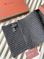Loro Piana Cashmere Knit Hat Scarf Set #6664