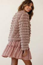 Montana Shaggy Faux Fur Jacket Camel