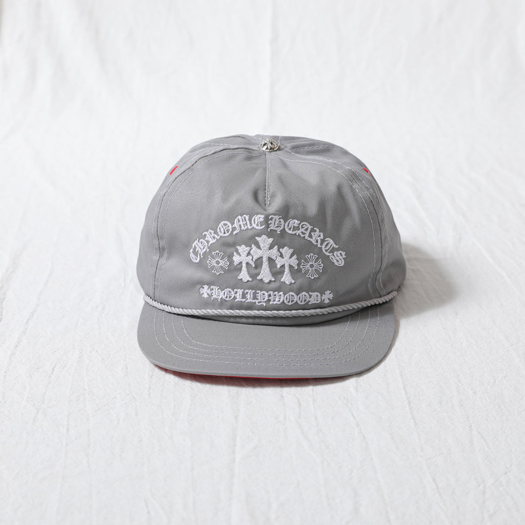 Chrome Hearts Men's Women's Grey Cross Embroidered Baseball Cap Duck Tongue Cap Fashion High Street Trend Hip Hop Cap Hat #81225