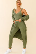 My Girl Fuzzy Knit Jogger Pants Sage