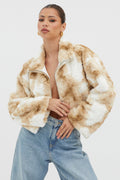 Margeaux Faux Fur Jacket Coffee