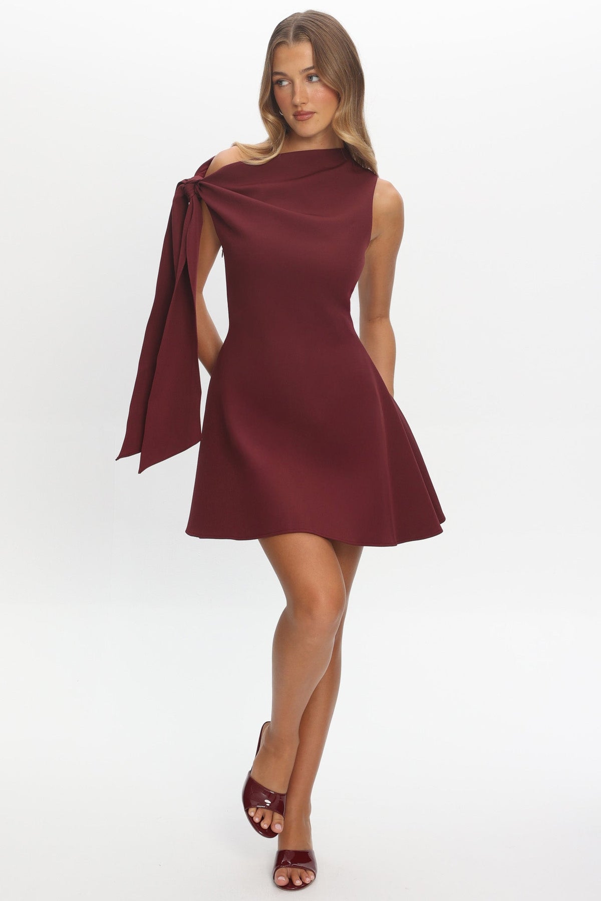 It's A Match Mini Dress Burgundy