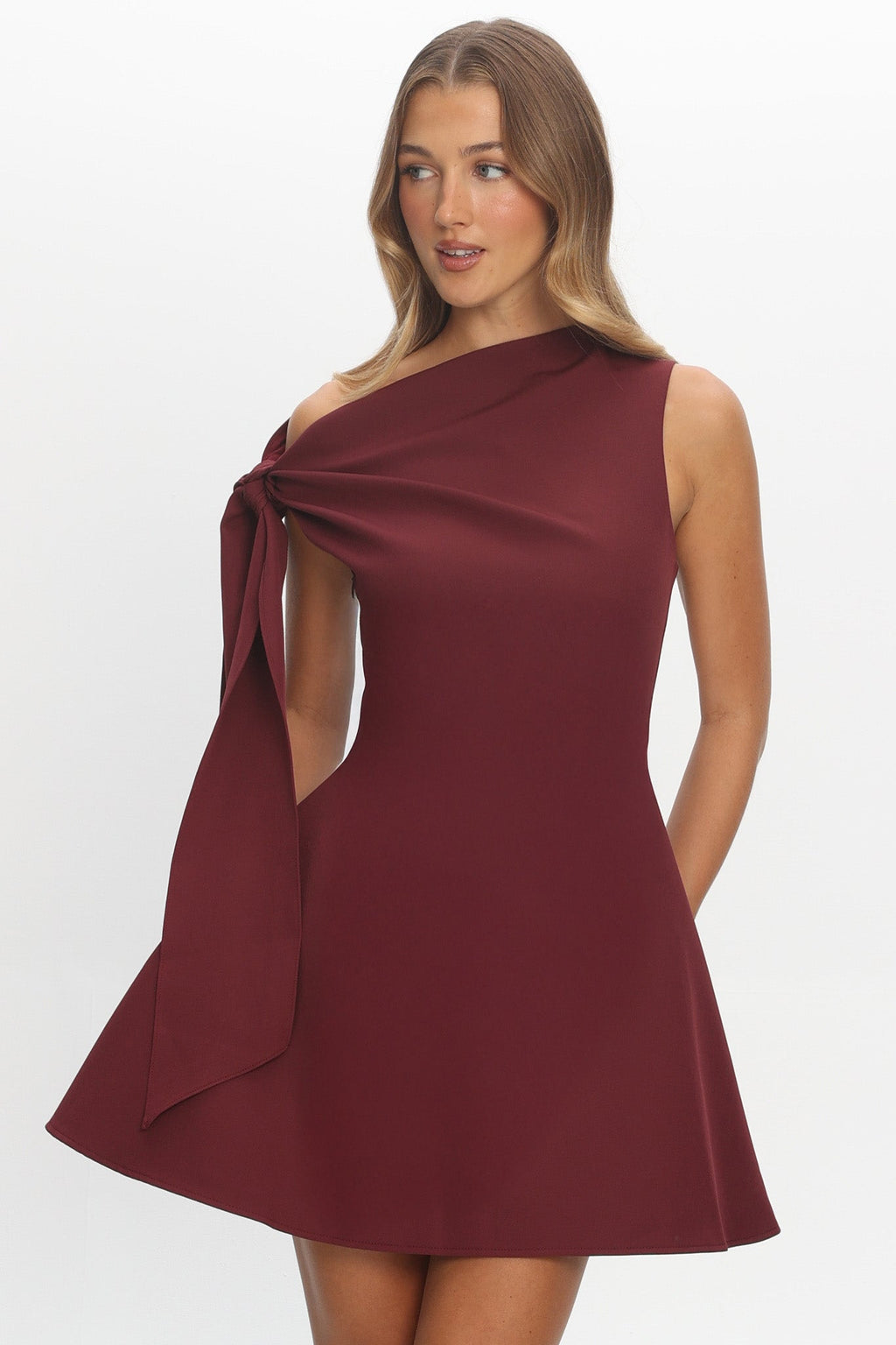 It's A Match Mini Dress Burgundy