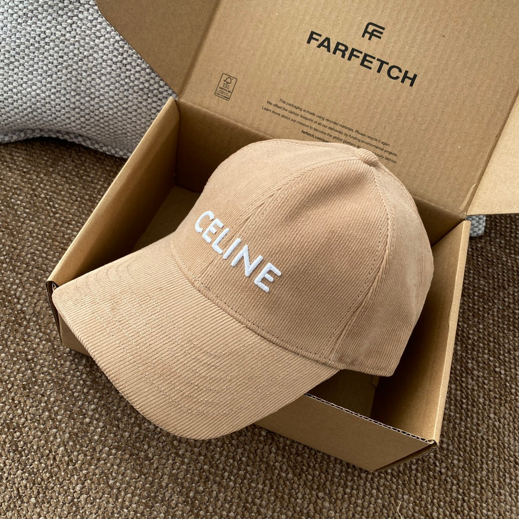 Celine Men Women Fashion Vintage Cowboy Letter Embroidery Baseball Cap Blue Casual Duck Hat #75683