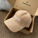 Celine Men Women Fashion Vintage Cowboy Letter Embroidery Baseball Cap Blue Casual Duck Hat #75683