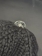 Chrome Hearts Sterling Silver Leather Embellished Cold Hat #333922