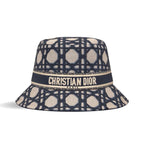 Dior Women's Embroidered Monogrammed Logo Cotton Fisherman's Cap Hat #72152