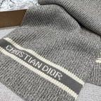 Dior WHITE Knitted Hat Scarf Two-Piece Set #21981