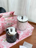 Toile de Jouy Faceted Glass Scented Candle