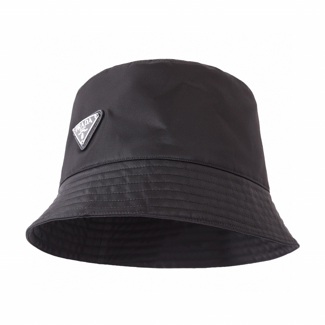 Prada Men's Black Re-Nylon Recycled Nylon Fisherman's Hat Cap #97754
