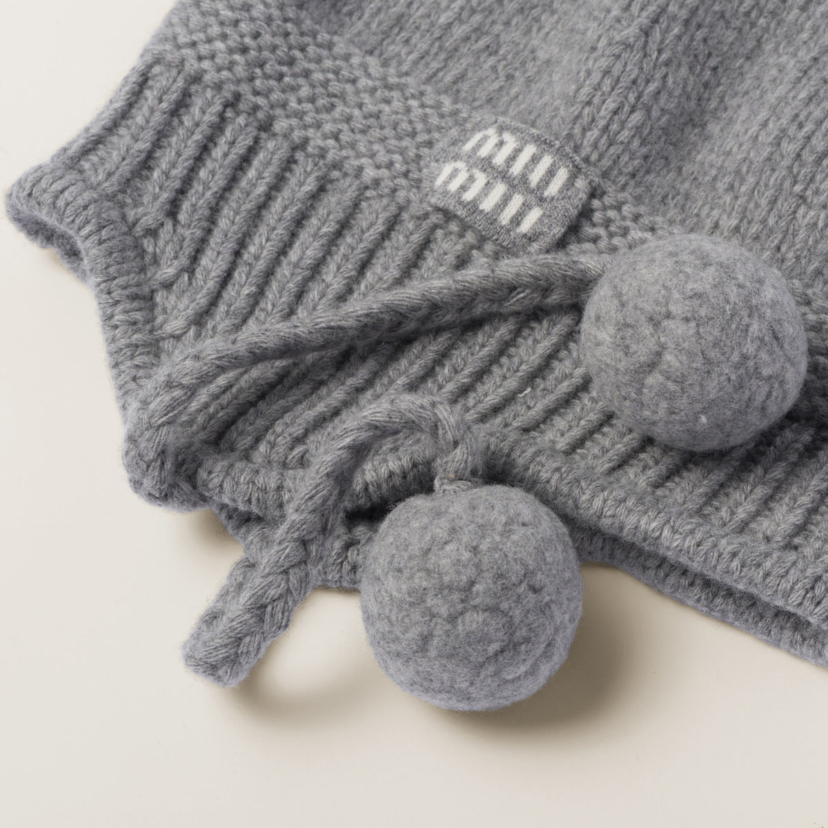 MiuMiu Wool and Cashmere Hat Gray #334924