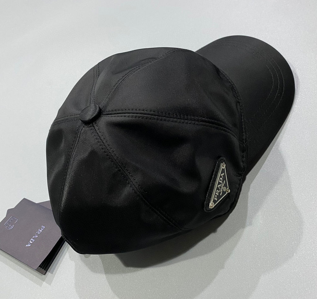 Prada Men's Women's Logo Metal Logo Sun Hat Peaked Cap #51237