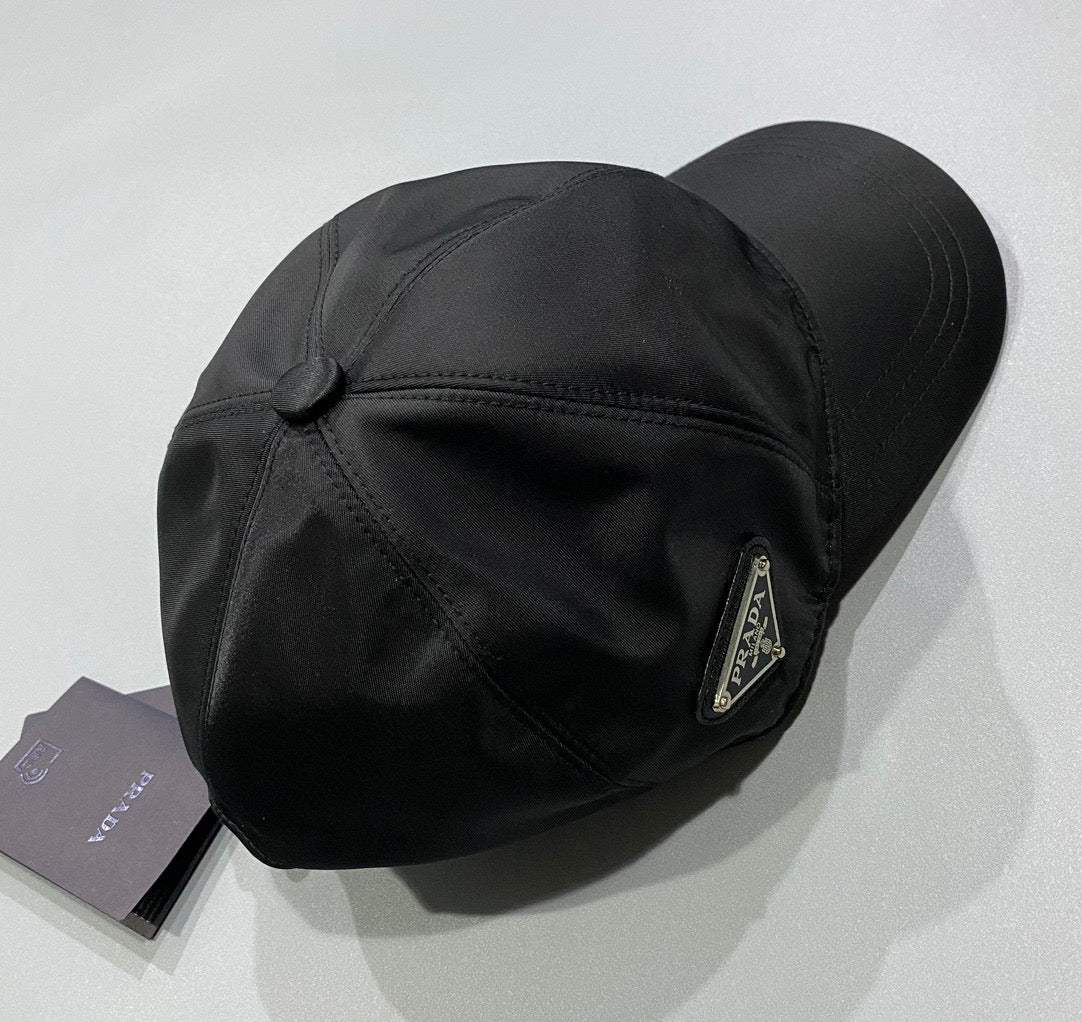 Prada Men's Women's Logo Metal Logo Sun Hat Peaked Cap #51237