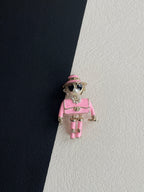 Chanel Men's And Women's Classic Fashion Robot With Hat And Heart Shaped Sunglasses Design Robot Brooch Jewelry Accessories #79467