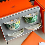 2 Piece Porcelain Tea Cup Candle Gift Set