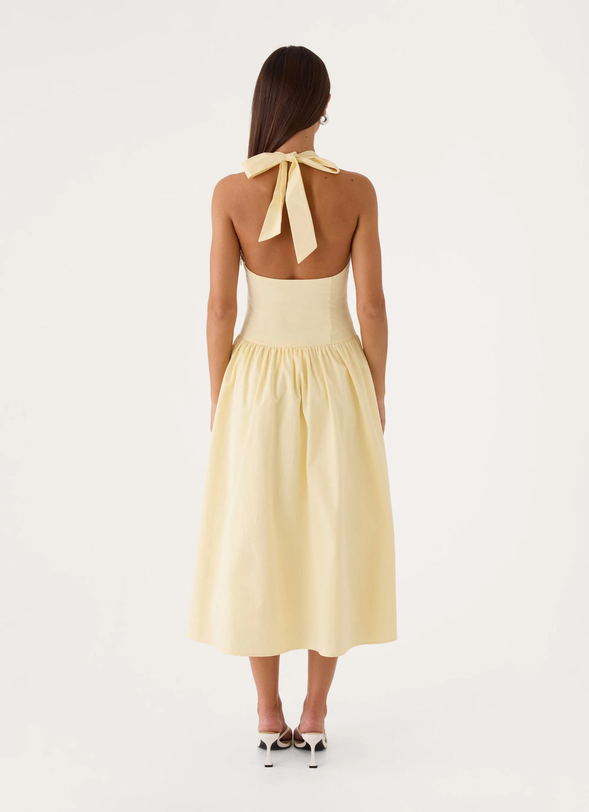 Monique Halter Midi Dress - Yellow