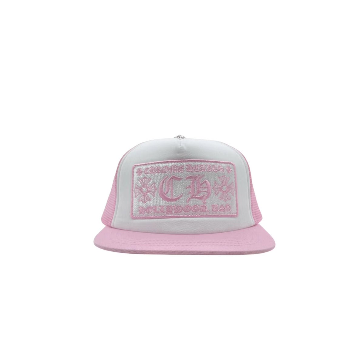 Chrome Hearts Men's Women's Fashion Color Blocking Logo Embroidery Metal 925 Silver Baseball Cap Hat  #81312