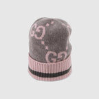 Gucci GG Knit Cashmere Hat Jacquard Tassel Scarf Set Suit #97291