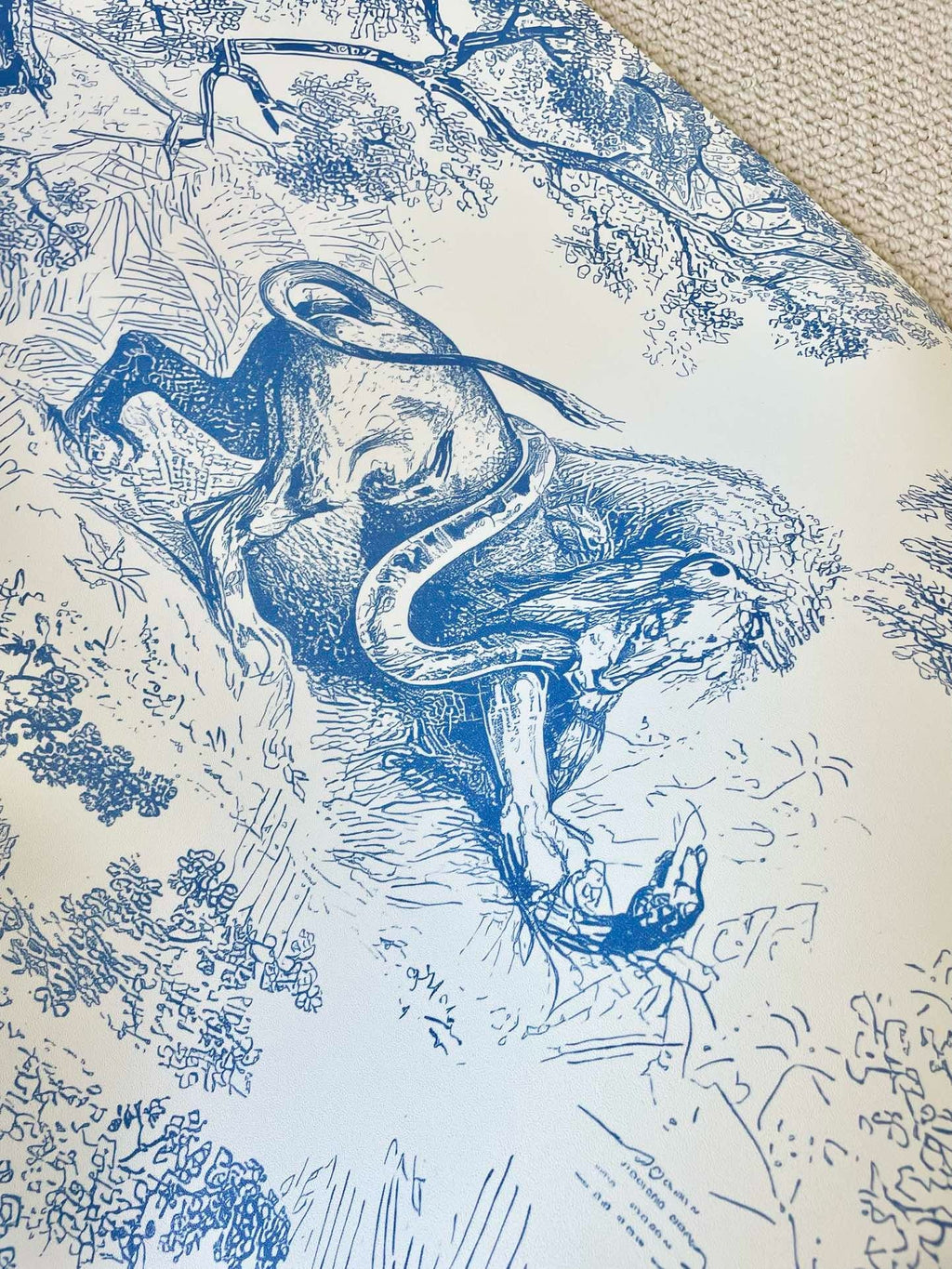 Toile de Jouy Yoga Mat