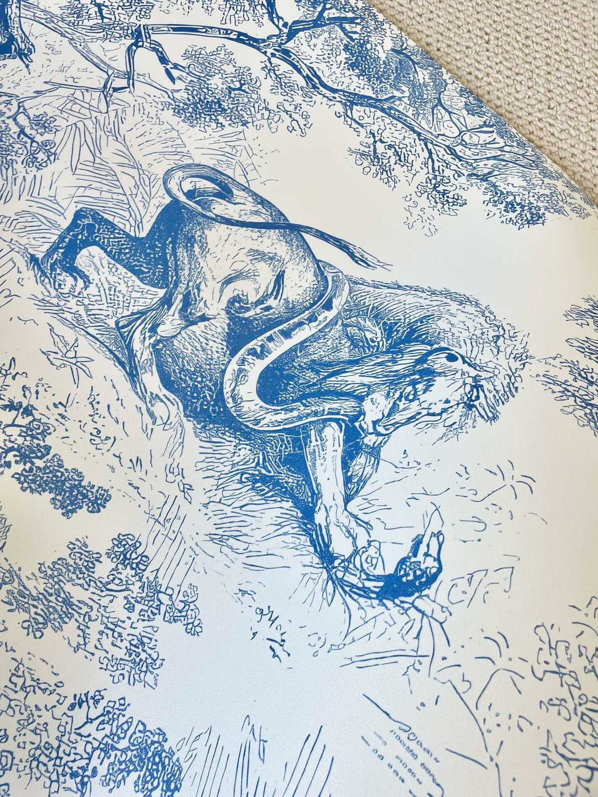 Toile de Jouy Yoga Mat