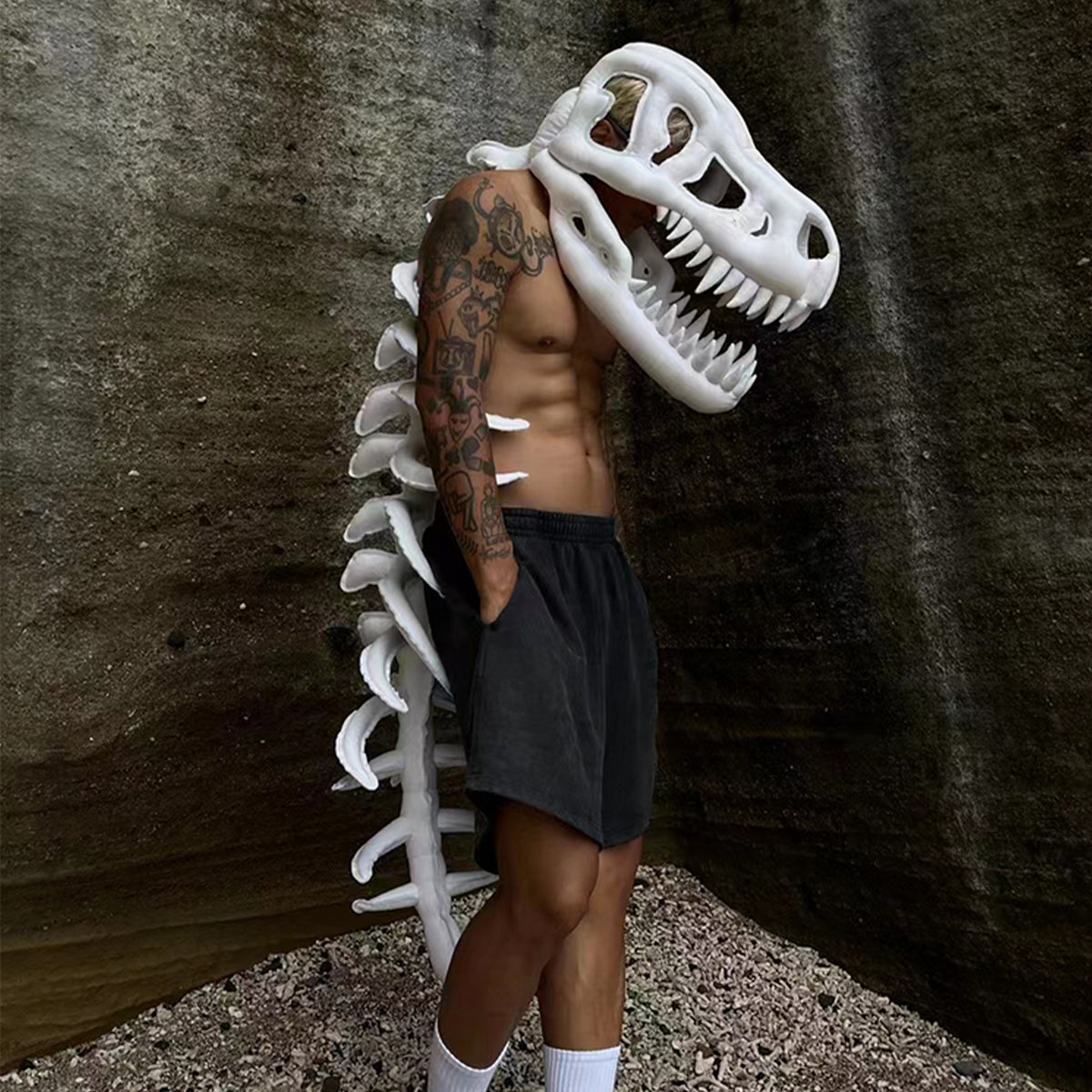 Rick Owens Tyrannosaurus Rex Toys Design Handmade Custom Headwear Dinosaur Shaped Hat Cool Customized Gift Ngvp #8799