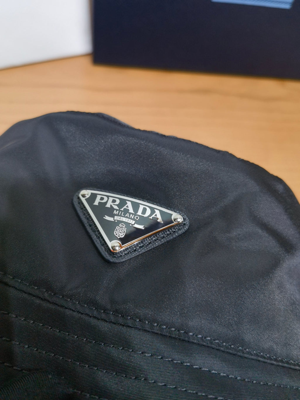 Prada Men's And Women's Fashion Casual Solid Color Triangle Logo Recycled Nylon Fisherman's Hat Style Hat Accessories #78682