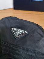 Prada Men's And Women's Fashion Casual Solid Color Triangle Logo Recycled Nylon Fisherman's Hat Style Hat Accessories #78682