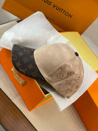 Louis Vuitton LV GET READY Men's and Women's Logo Printed Nylon and Leather Baseball Cap Hat #75854