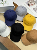 Loewe Men's And Women's Solid Color Embroidered Letter Print Cotton Baseball Cap Hat #77235