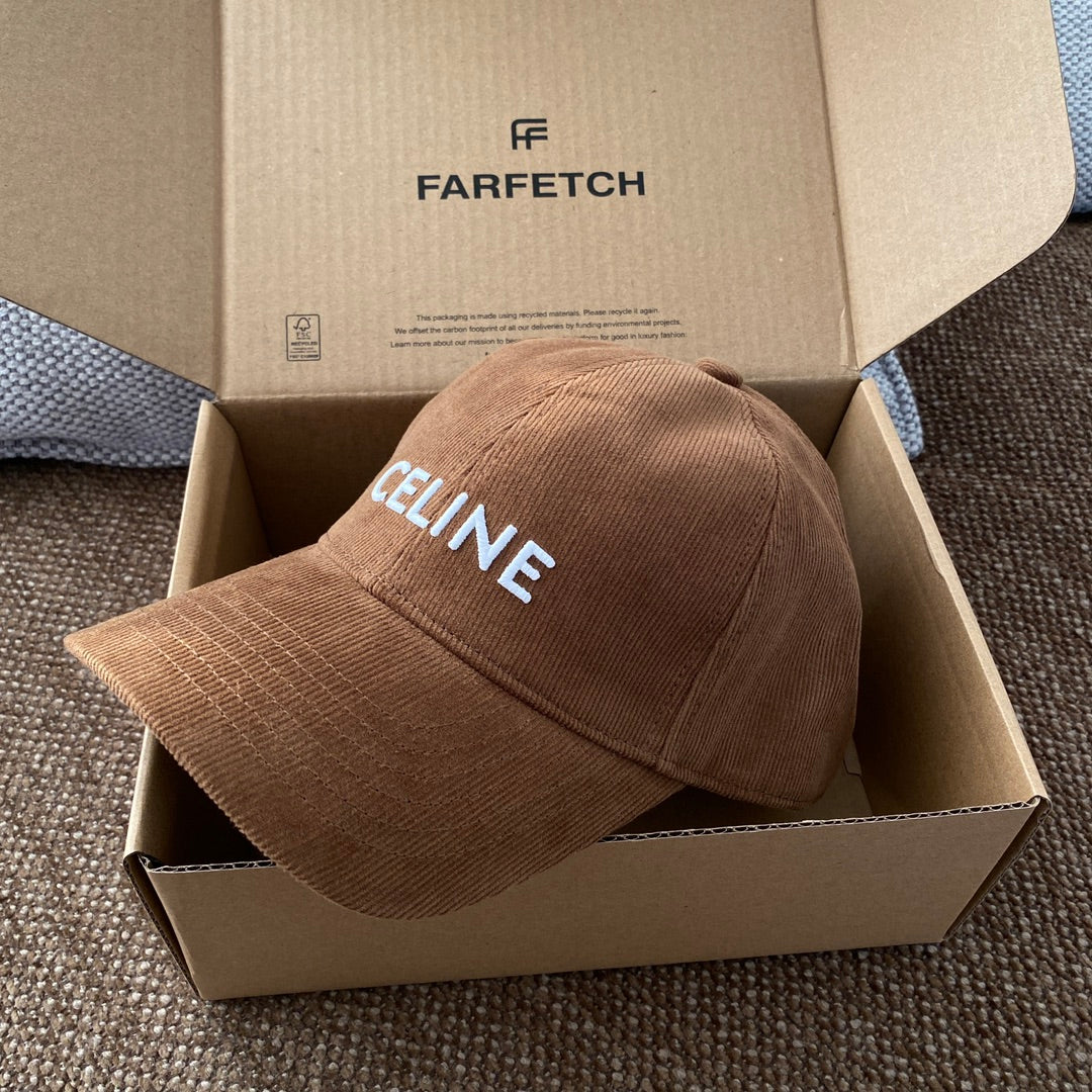 Celine Men Women Fashion Vintage Cowboy Letter Embroidery Baseball Cap Blue Casual Duck Hat #75683