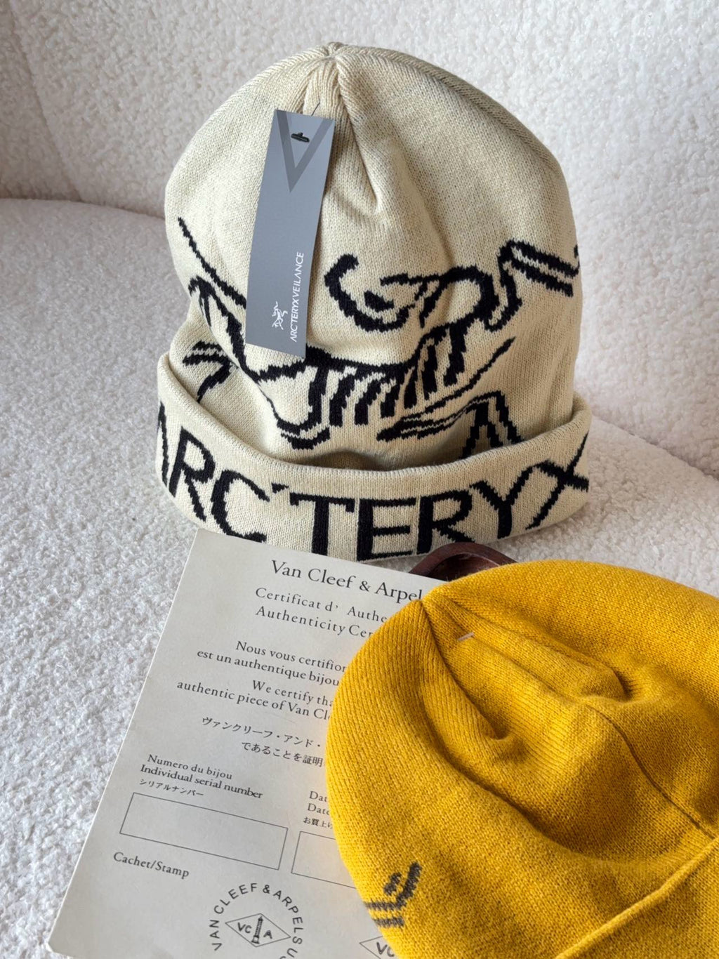 Arcteryx Men's and Women's Solid Color Logo Printed Recycled Polyester Fleece Hat Cap #73845
