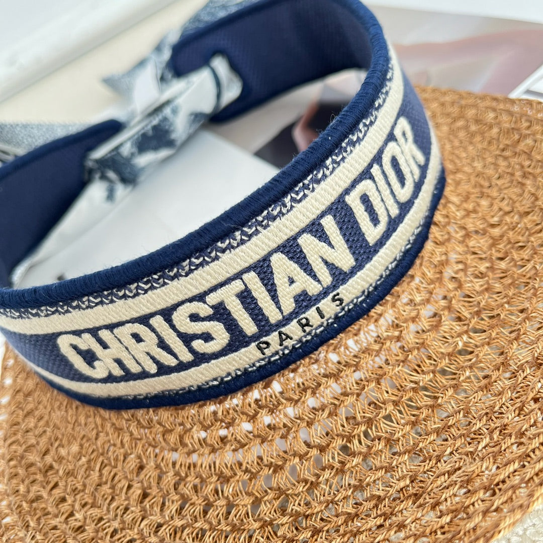 Dior D-Ocean Mitzah Women's Summer Knitted Sun Hat Cap #73123