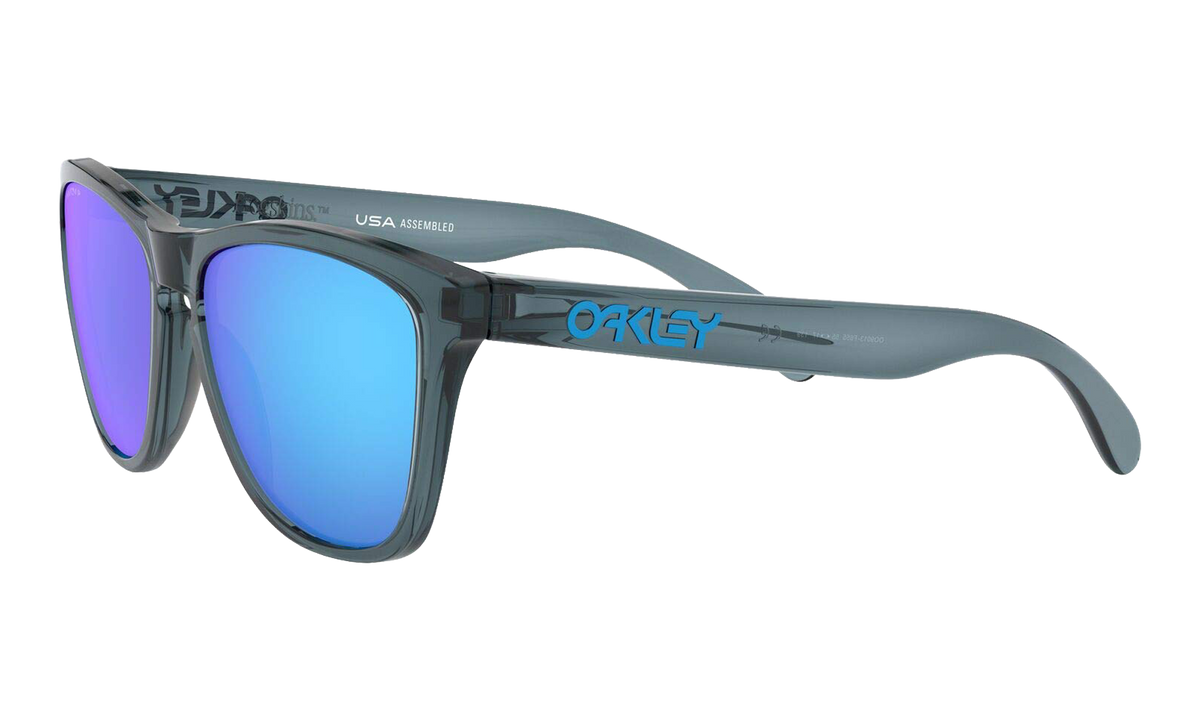 Frogskins Polarized Sunglasses Crystal Black / PRIZM Sapphire Irid OO9013 F6