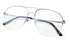 Snatch Half Rim 18KT White Gold / Light Gray Gradient Flash Silver HRSN2 0007 31T5