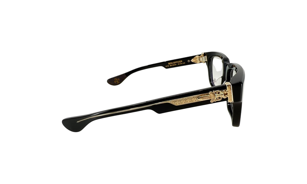 Box Officer Sunglasses Black/18k Gold Plated CHRM0267