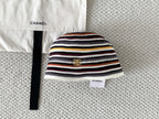 Chanel Cloche Hat Cotton Mixed Fibers Metal Multicolor #384926