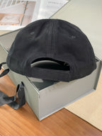 Balenciaga Men's and Women's Solid Color Embroidered Logo Design Cotton Duck Cap Hat #75922
