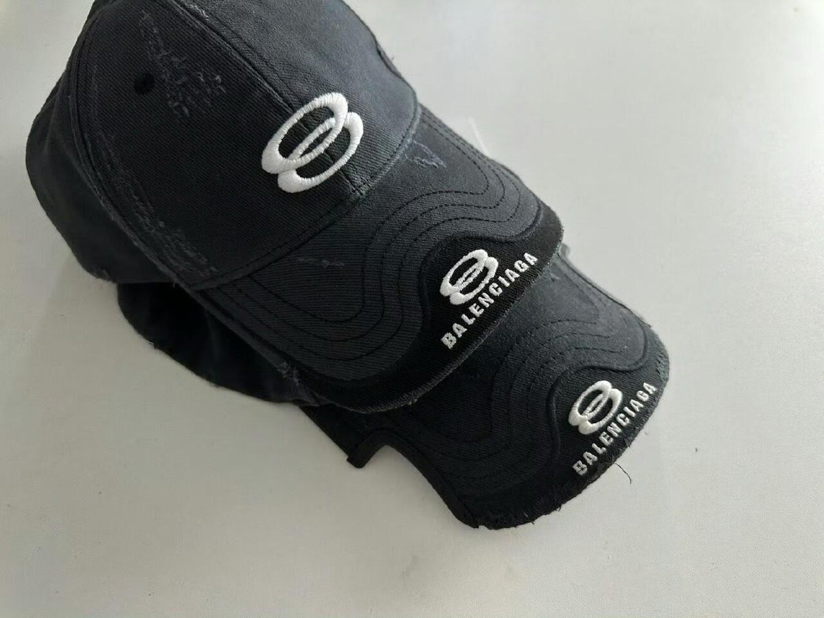 Balenciaga Men's and Women's Solid Color Embroidered Logo Design Cotton Duck Cap Hat #74927