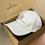 Brunello Cucinelli Men's Embroidered Logo Solid Colour Cotton Baseball Cap Hat (contact Customer Service For Colour Selection) #76787