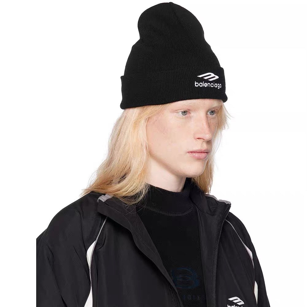 Balenciaga Women's Autumn and Winter Solid Color Knitted Warm Fleece Hat Cap #73784