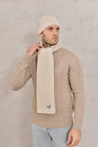 Loro Piana Cashmere Knit Hat Scarf Set #6664