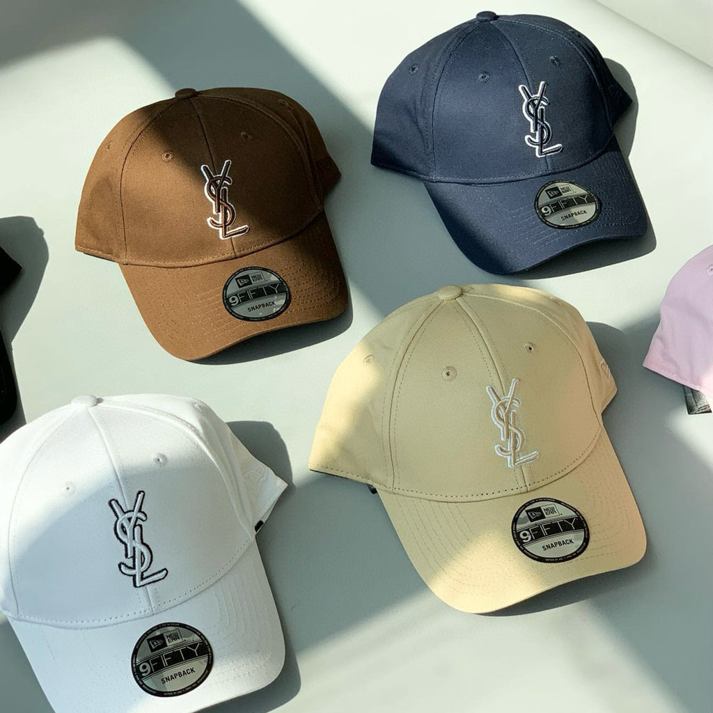 SAINT LAURENT Men's and Women's Solid Color Embroidered Logo Pattern Cotton Duck Tongue Cap Hat #98381
