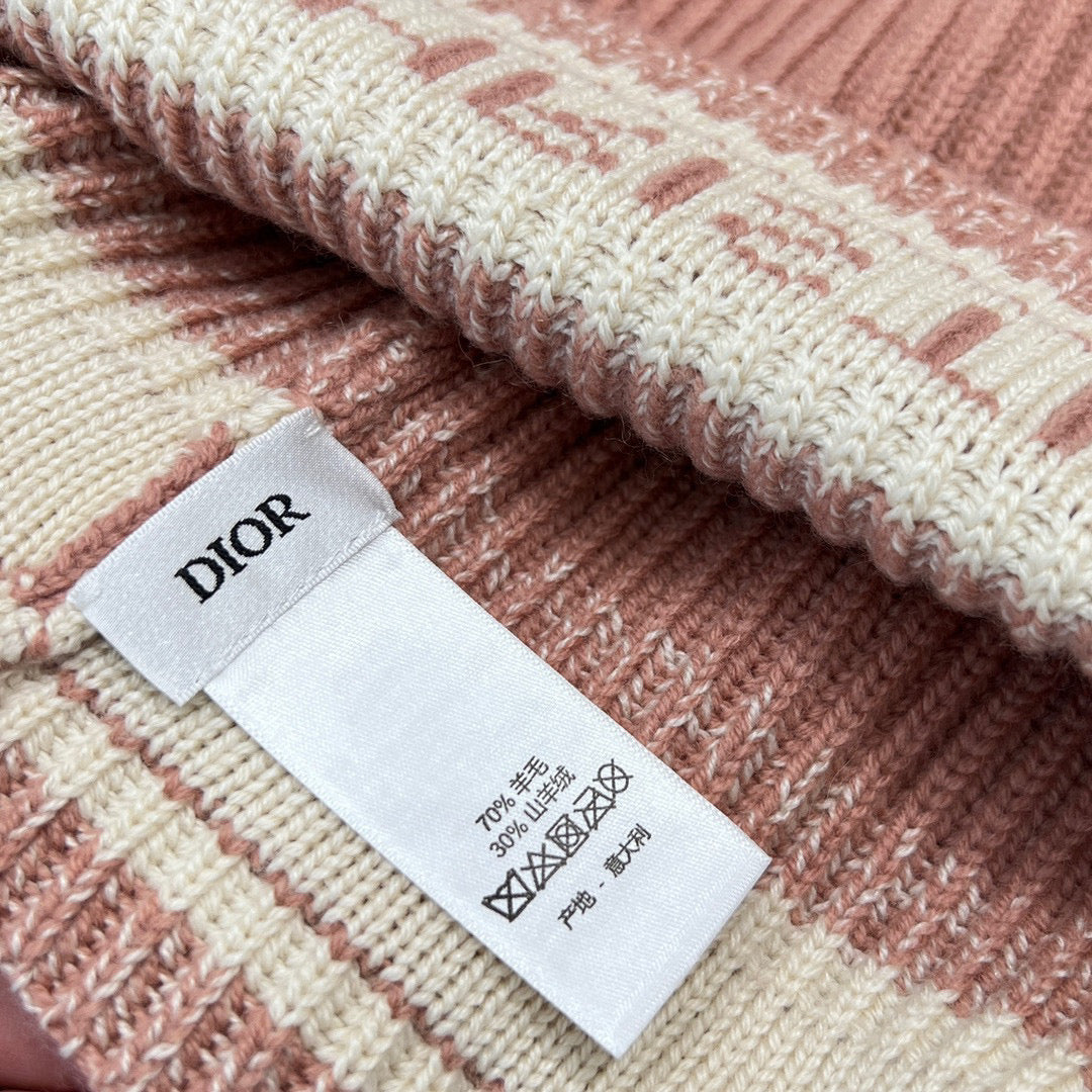 Dior WHITE Knitted Hat Scarf Two-Piece Set #21981