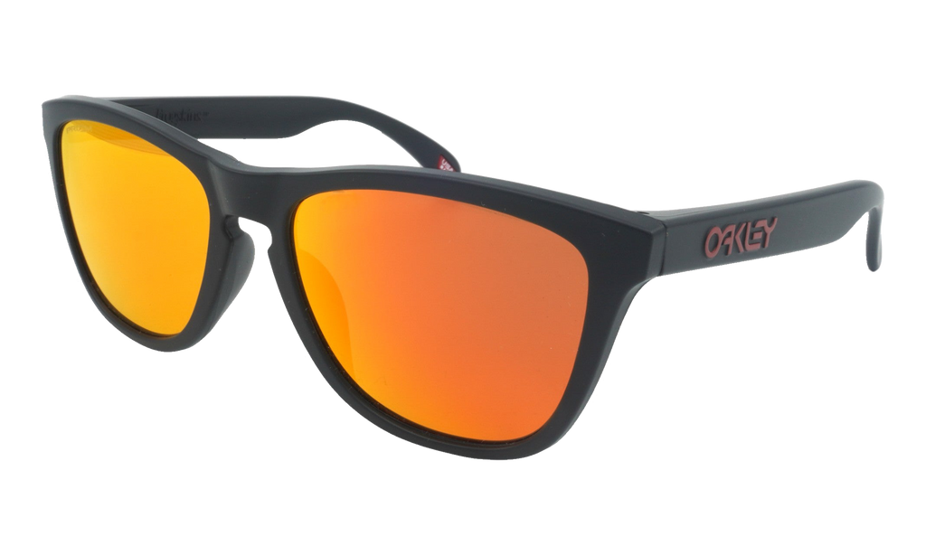 (Asian Fit) Frogskins Sunglasses Matte Black / PRIZM Ruby OO9245 63