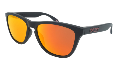 (Asian Fit) Frogskins Sunglasses Matte Black / PRIZM Ruby OO9245 63