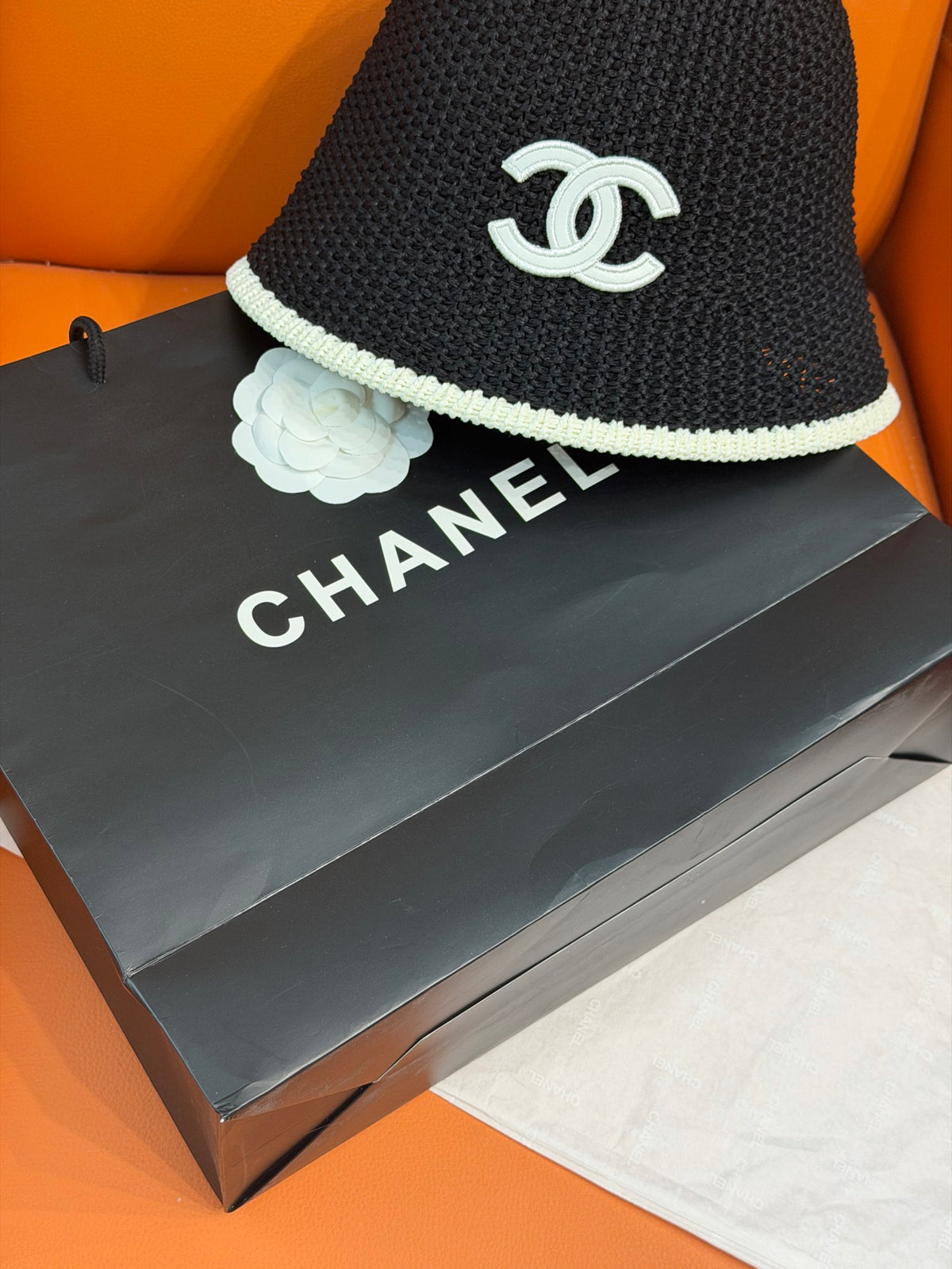 Chanel Woven Bucket Hat #385039