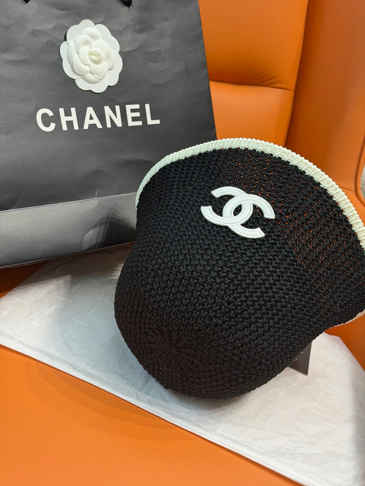 Chanel Woven Bucket Hat #385039
