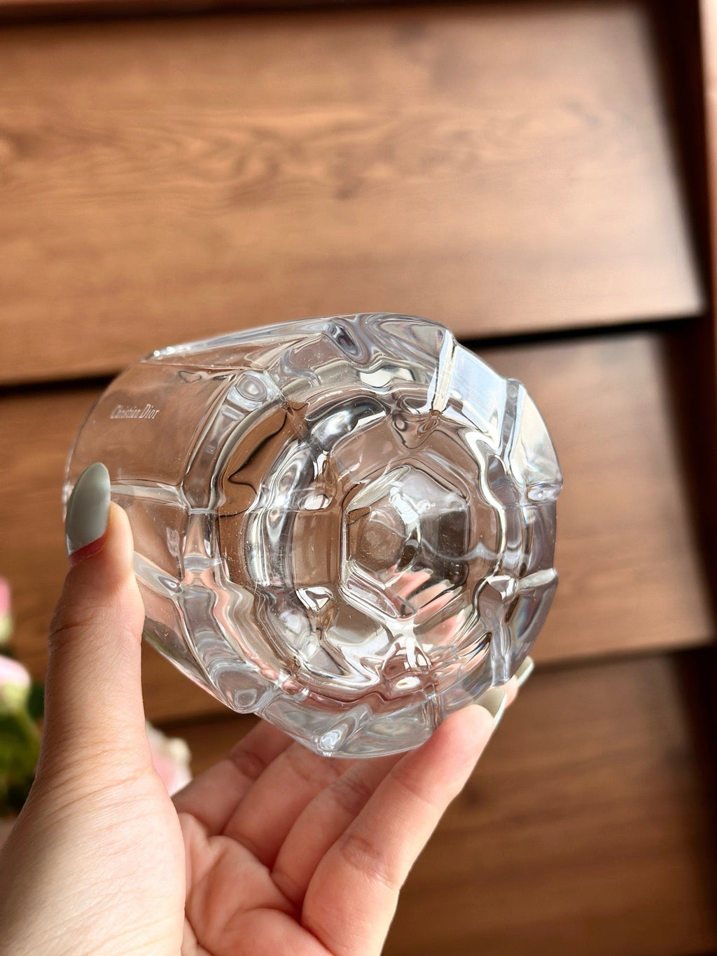 Maison Tumbler Cannage Transparent Crystal Glasses Set of 4