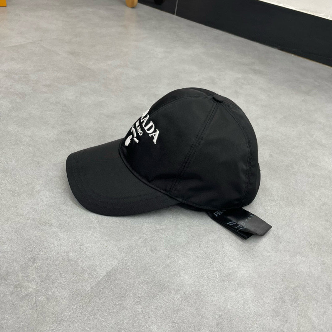Prada Men's Logo Embroidery Pattern Printed Solid Color Nylon Duck Cap Hat #75813